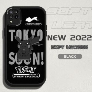For Samsung Galaxy F12 M12 A12 Nacho A12s Soft silicone Creative Phone Cover-Black