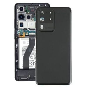 Battery Back Cover With Camera Lens Cover For Samsung Galaxy S20 Ultra(Black)