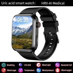2024 New Blood Lipids Uric Acid Blood Glucose Smart Watch Men ECG+PPG