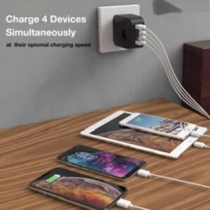 3.0 Fast Charger USB 4 Port Quick Charger Adapter UK