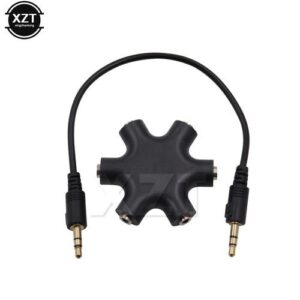 3.5 Jack 3.5mm 6 Way Multi Port Hub 3.5 Aux Splitter