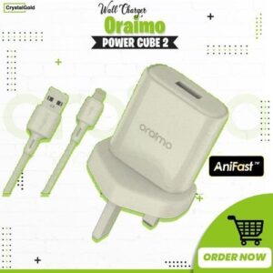 Oraimo 2.0A Fast IPhone UK Type Charger Kit + Fast Charge Cable