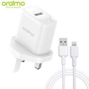 Oraimo Compact 2A Fast Charger With Iphone Cable