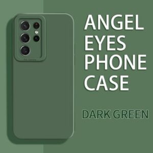 For Samsung Galaxy S21 Ultra 5G Simplicity Shockproof Soft Silicone phone case-Green