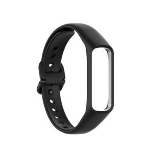 For Samsung Galaxy Fit 2 Silicone Replacement Wrist Strap Watchband(Black)