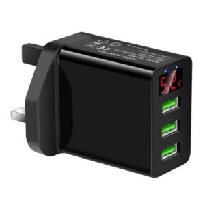 5V 3A Charger Head Digital Display High Compatibility-Black