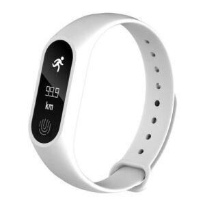 1PC M2 Plus Smart Wristband Bluetooth 4.2 Watch Bracelet Heart Rate Monitor Watch M2 Wrist Band Smart Watch OLED Fitness Tracker Pedometer For IOS Andriod Phones (White) CHEMAI