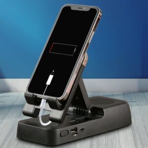 Collapsible Phone Holder With Powerbank & Bluetooth Speaker
