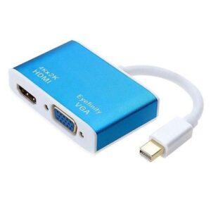 Aluminum MultiFunction Thunderbolt Mini Displayport 1.2 to HDMI 4K VGA Converter Adapter Cable for Apple Macbook Pro air, iMac Surface pro2 3 4 Mini DP to HDTV Eyefinity VGA Adapter