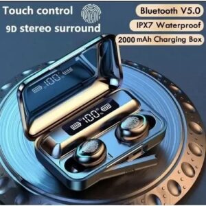 F9 Fingerprint Powerbank Bluetooth Wireless Earphone