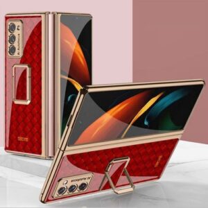 Galaxy Z Fold 2 Tempered Glass Protection  Ring Bumper Case