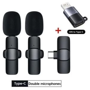 Dual Wireless Lapel Microphone For IPhone & Android (Type-C)