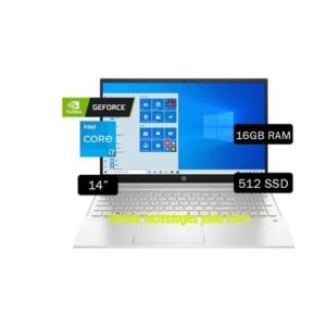 Hp PAVILLION 15-EGO230NIA, INTEL CORE17, 512SSD 16GB RAM, 2GB NVIDIA GEFORCE DEDICATED GRAPHICS,WIN 11
