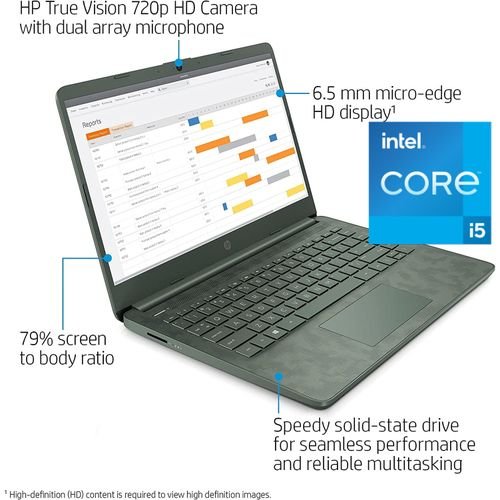 Hp 14 11TH GEN, INTEL CORE I5, 8GB RAM, 256GB SSD INTEL IRIS XE WINS 11