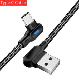 90 Degree Led Micro Usb Cable Fast Charger Andriod