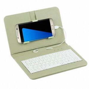 ?GN?General Wired Keyboard Flip Holster Case For Andriod Mobile Phone 4.2''-6.8'' Desktop Office Entertainment For Laptop Pc Gamer WEF