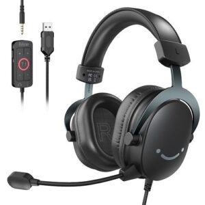 FIFINE Headset,3.5 Mm Jack&USB Headphone With 7.1 Surround Sound/volum Contral/Mute Switch For PC/MAC/PS4/PS5 Mixer-H9 WSY