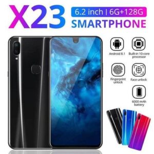 6.2'' X23-3 Face Unlock 6G+128G 8MP+16MP Andriod 8.1 Smartphone 4G Black