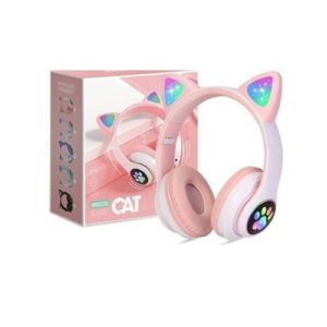 Cat Wireless Over-Ear Pure Bass Sound Headset - Pink