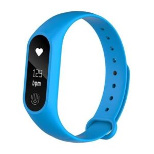 1PC M2 Plus Smart Wristband Bluetooth 4.2 Watch Bracelet Heart Rate Monitor Watch M2 Wrist Band Smart Watch OLED Fitness Tracker Pedometer For IOS Andriod Phones (Blue) CHEMAI