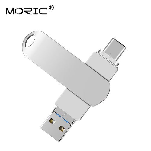 3 IN 1 Metal OTG USB Flash Drive 32GB 64GB 128GB 256GB USB3.0 Pendrive For Iphone Ipad Andriod