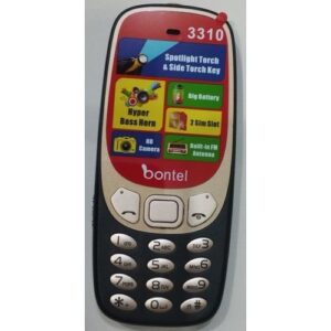 Bontel 3310, 1.77 Inch ,Big Speaker, 1000 Mah Battery - Black