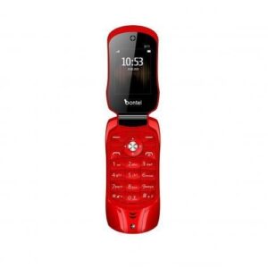Bontel 911 1.77 Inch Color Display,Flip Phone- Red