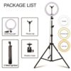 12inch Selfie Ring Light USB Lamp With Tripod For Makeup
