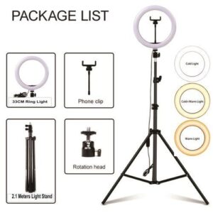 12inch Selfie Ring Light USB Lamp With Tripod For Makeup