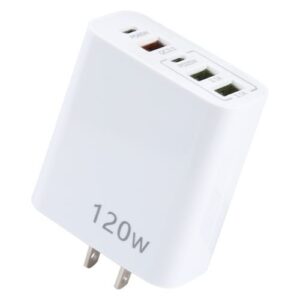 120W Dual PD Type-C + 3 X USB Charger, US Plug