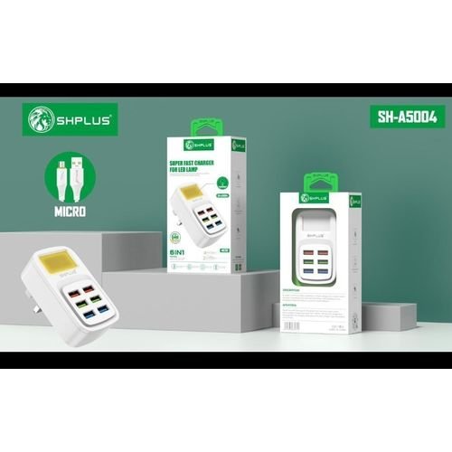 6IN1 USB SUPER FAST CHARGER LED LAMP