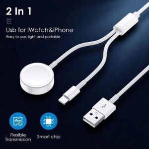 2 In 1 Magnetic Wireless USB Charger For Iwatch & Iphones