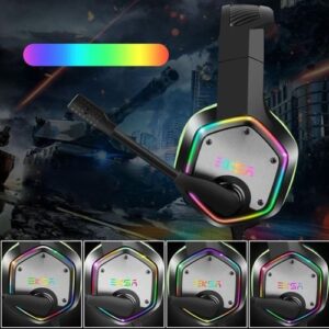 EKSA E1000 USB Gaming Headsets On Ear Stereo Earphone Black+Grey