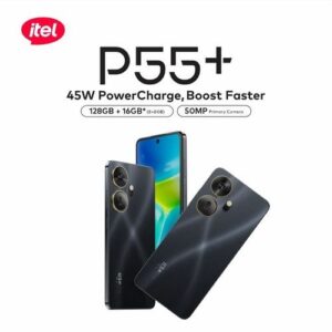 itel P55 Plus 6.6" HD+ 90Hz, 128GB ROM + Up To 16GB RAM, 5000mAh 45W Power Charge, 50MP + 8MP Camera, 4G, Android 13 - Green