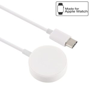 1M Type-C Universal Portable Magnetic Wireless Charger For Apple Watch Series 7 & 6 & 5 & 4 & 3 & 2(White)