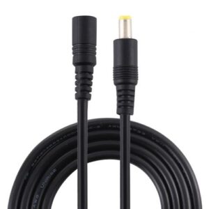 8A 5.5 X 2.5mm Female To Male DC Power Extension Cable, Cable Length:1m(Black)
