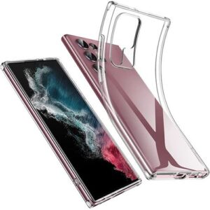 Galaxy S22 Ultra Crystal-Clear Shockproof Thin Silicone Case