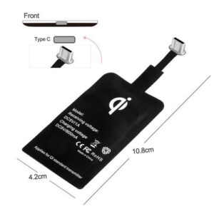 (For Andriod Type C)Universal Qi Wireless Micro USB Charging Receiver Forward Reverse Interface Wireless Charger Receiving Patch For Android Phones GRE