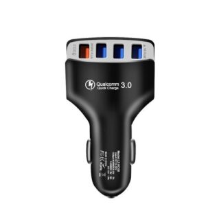 4 In 1 Conversion Plug Multi-function USB Car Fast Charger(Black)