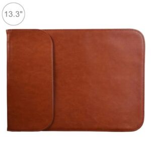 13.3 Inch PU + Nylon Laptop Bag Case Sleeve Notebook Carry Bag, ForBook, Samsung, Xiaomi, Lenovo, Sony, DELL, ASUS, HP(Cowhide Yellow)