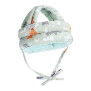 Baby Crawling AntiFall Helmets Learn To Walk Soft For Boys Green