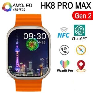 HK8 Pro Max Gen2 Chat GPT 2.12inch Amoled Screen 49mm Series & Compass NFC Voice Assistant Sport Fitness Men Women Health Tracker