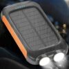 10000mAh Solar Power Banks 2 Outputs-Orange