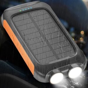 10000mAh Solar Power Banks 2 Outputs-Orange