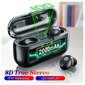 High Quality Wireless BT5.0 Earphone With 2000mah Powerbank