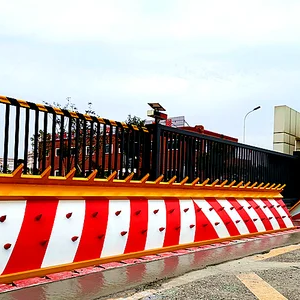 Road blocker rising kerb system