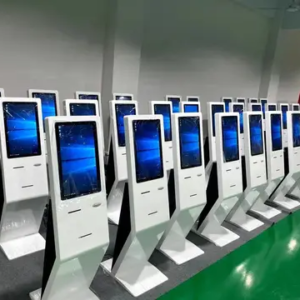Automatic ticket dispensing touch screen kiosk