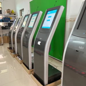 Queuing dispenser touch screen