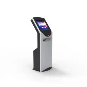 Touch screen queue management ticket kiosk