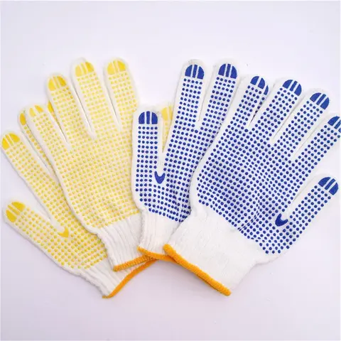 Rubber or plastic fabric Gloves